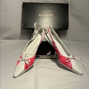 Rangoni Women's Vibrant Pink and White Loafers